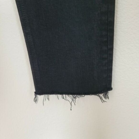 Grlfrnd High-Rise Jeans Women's 27 Black Zoey Double Western Buckle Belted - Picture 9 of 12